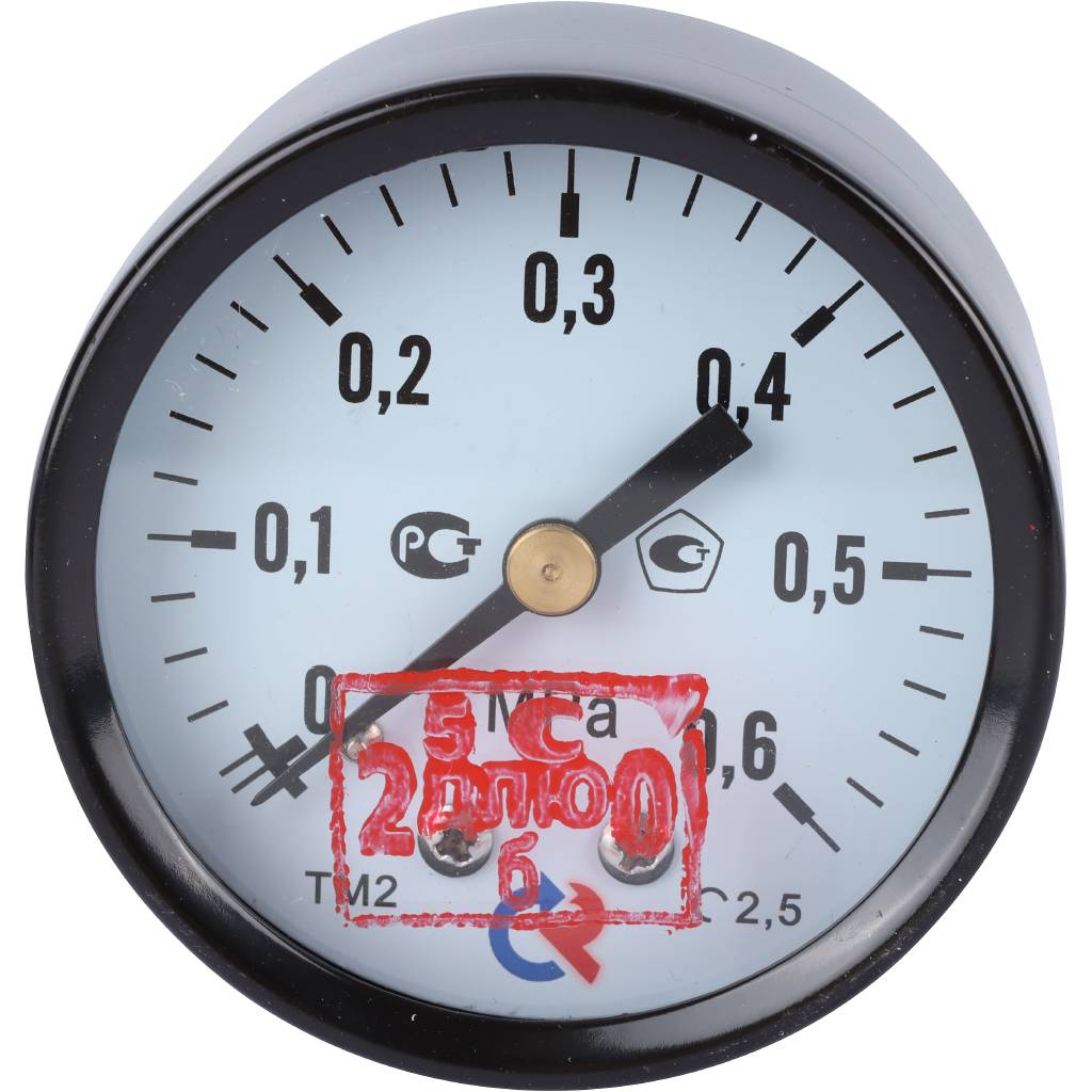 Росма М-210Т.00(0-0,6МРа)G1/4.150C. 2,5 МАНОМЕТР 50 мм., ТИП-ТМ-210Т, G1/4 (сзади), 0-0,6МРа, кл. 2,5, 150 град.