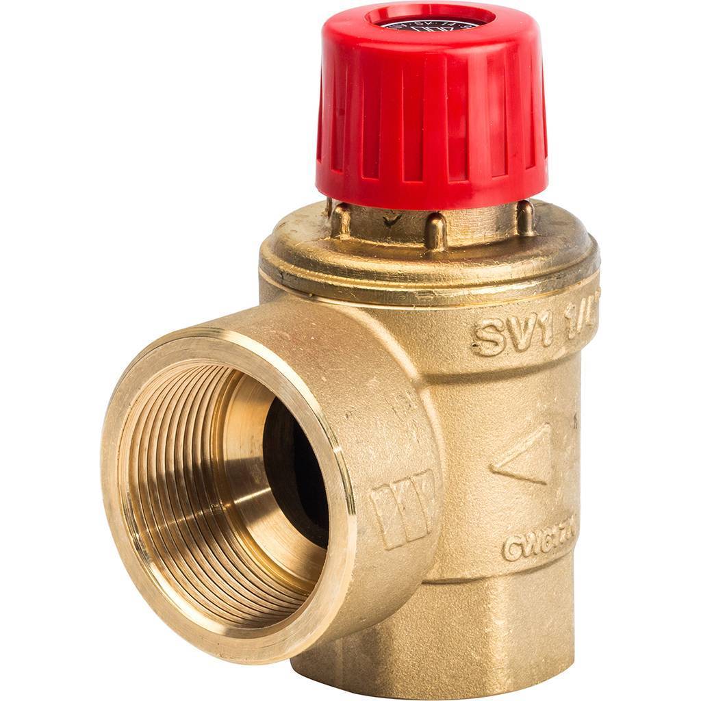 Предохранительный клапан для систем отопления (красная крышка) Watts SVH 30 x 1 1/4 3 бар