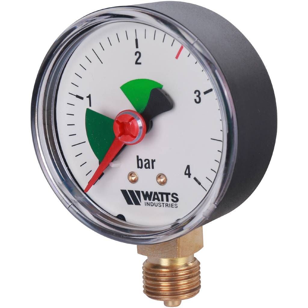 Манометр радиальный WATTS 63мм 3/8 давление 4 бар