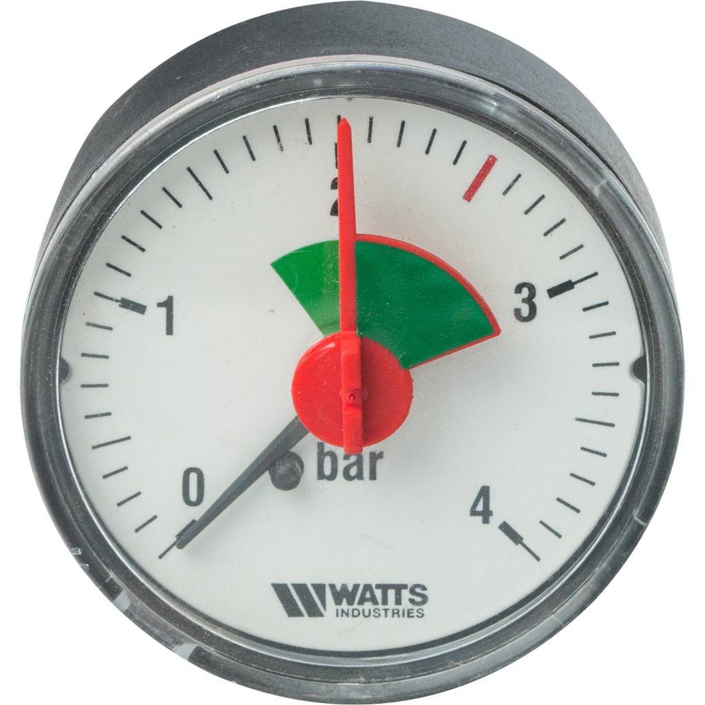 Манометр аксиальный WATTS 50мм 1/4 давление 4 бар