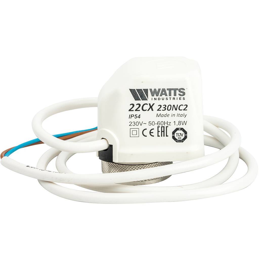 Сервопривод электротермический Watts 22CX нормально закрытый, 230 В