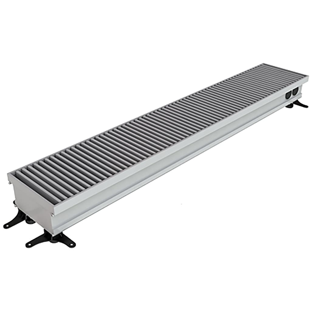 Конвектор внутрипольный Askon КВП-В принудительная конвекция 110x250x4300 (решётка анодированная в натуральный алюминий)