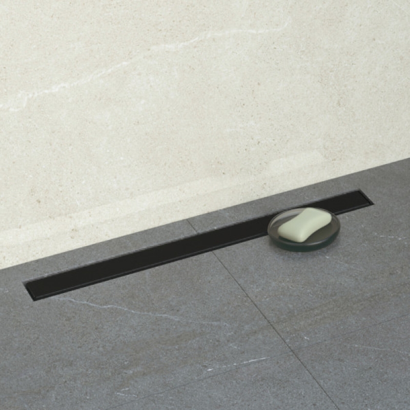 Душевой лоток BETTOSERB BETTO DRAIN Frameless Line 750 Black Matte Черный матовый/полая под плитку, без рамки