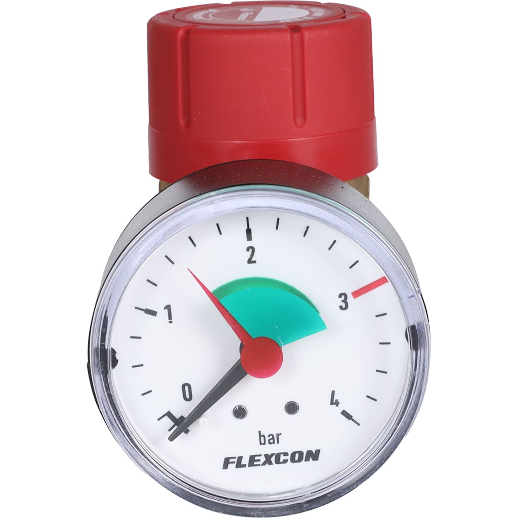 Распродажа: Предохранительный клапан с манометром Flamco Prescomano 1/2 x 1/2 - 3bar
