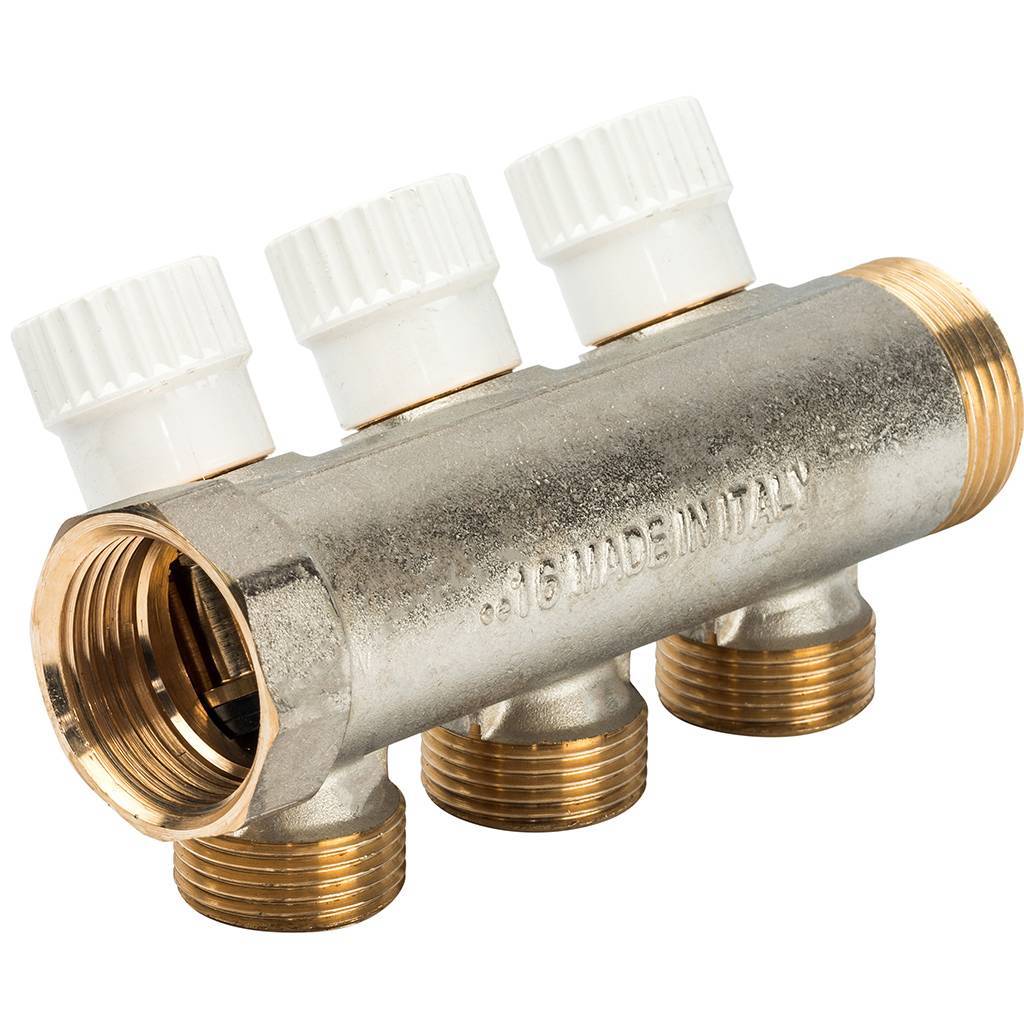 3-х ходовой коллектор LUXOR с перекрывающими кранами CP 463 (G3/4xG1/2)