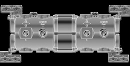 Модульный коллектор с соединениями для групп G1 1/4, с клапаном байпаса и балансировочными клапанами в изоляции