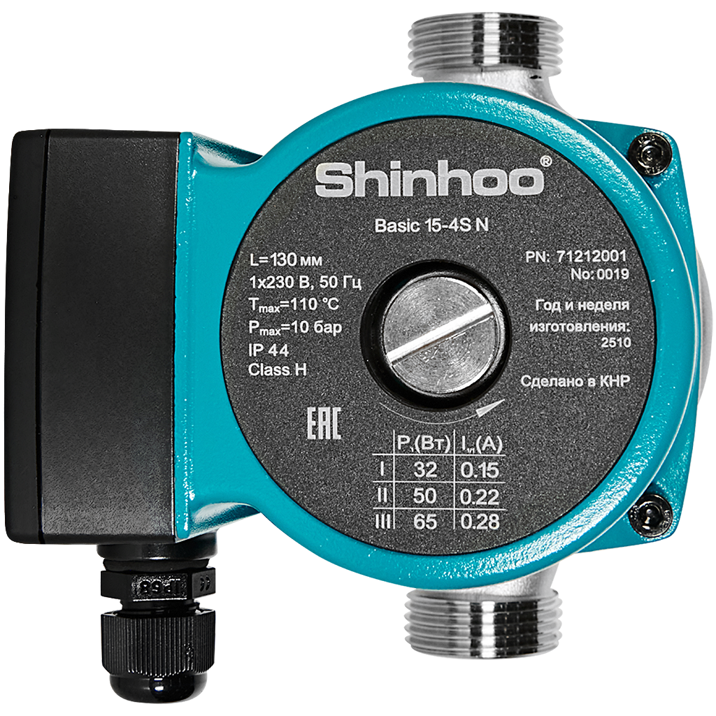 Циркуляционный насос Shinhoo BASIC 15-4S N 130 1x230V
