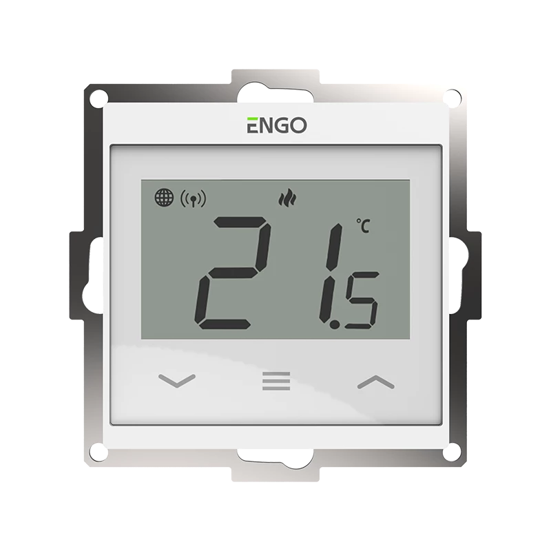 Терморегулятор ENGO Controls WI-FI, с подключением датчика пола, белый, под рамку 55 х 55