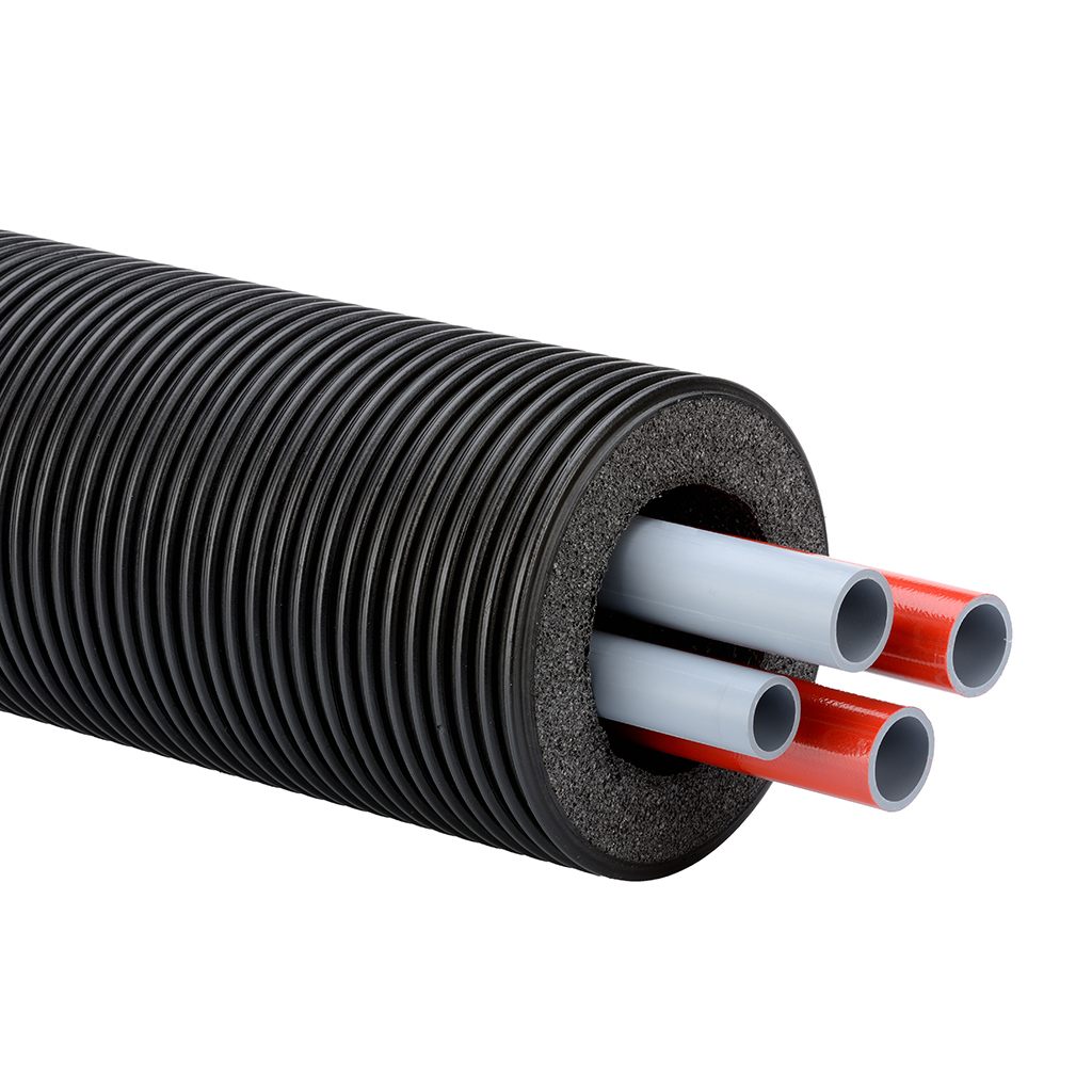 4-трубная система Thermaflex FLEXALEN 1000+ PEX (2х32/SDR11-25/SDR11-20/SDR7,4, 95°C/6 bar), с кислородным барьером