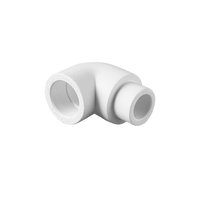 Угольник Pro Aqua d= 20 PP-R 90 градусов переходной Н-В Белый