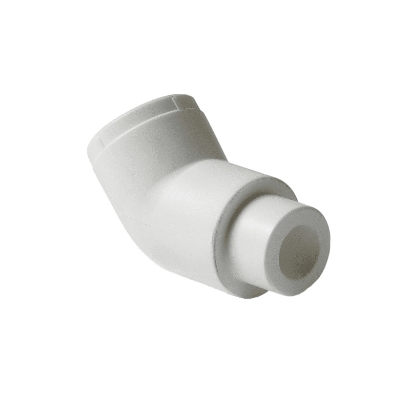 Угольник Pro Aqua d= 20 PP-R 45 градусов переходной Н-В Белый