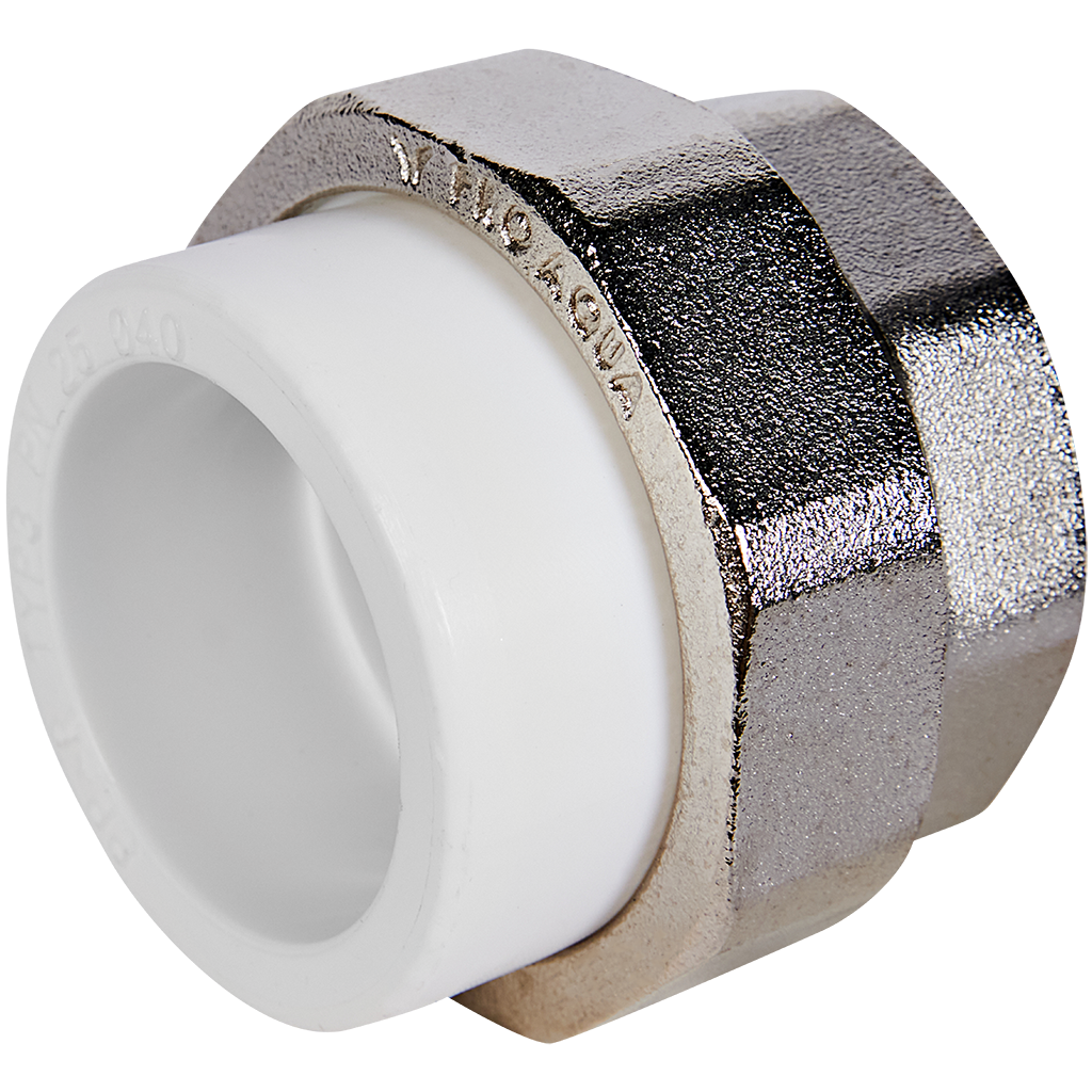 Муфта комбинированная Pro Aqua d=40-1.1/2 PP-R разъемная (американка) ВР Белая