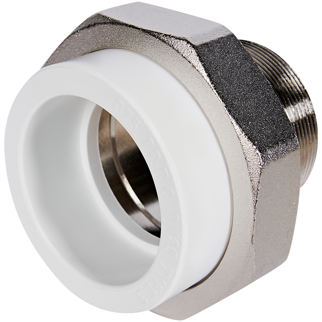 Муфта комбинированная Pro Aqua d=75-2.1/2 PP-R разъемная (американка) НР Белая