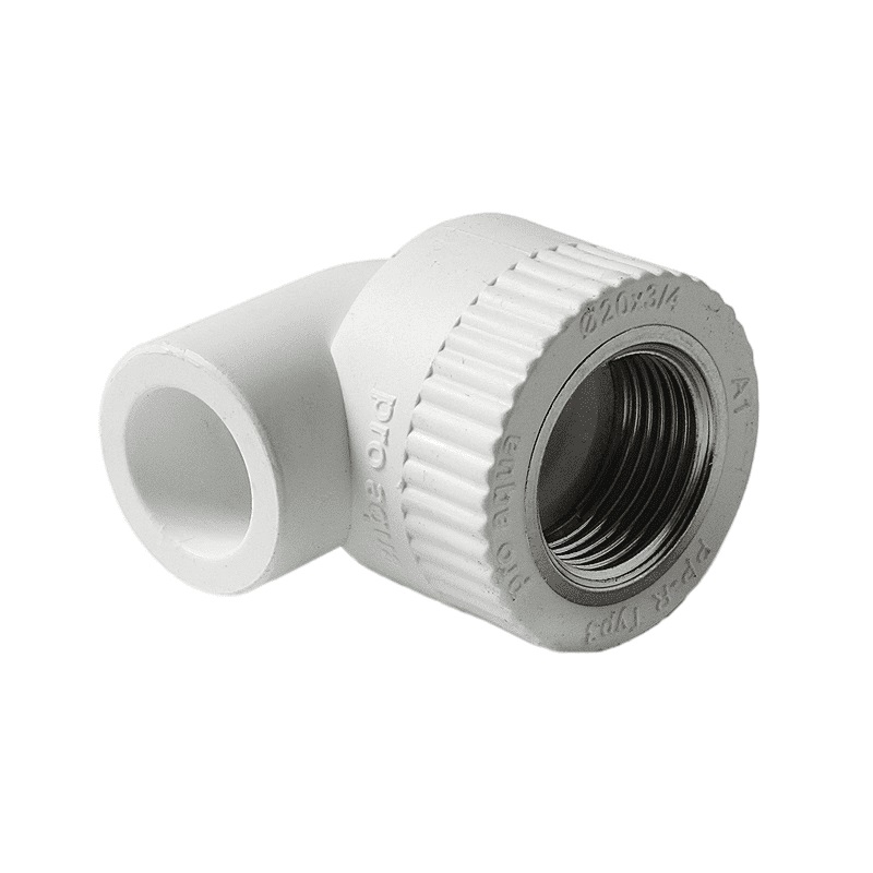 Угольник комбинированный Pro Aqua d=20-1/2 PP-R ВР Белый