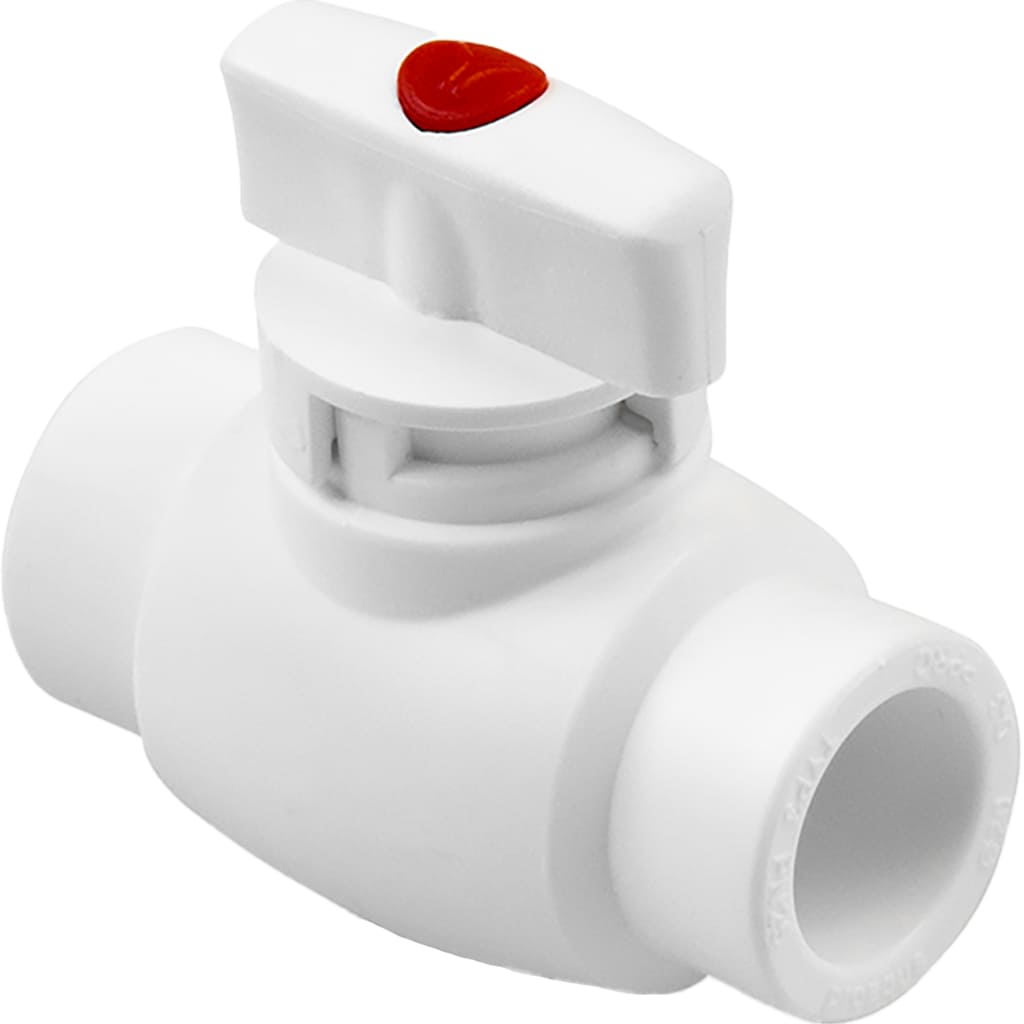 Шаровой кран Pro Aqua d= 20 PP-R с ручкой-бабочкой Standard Белый