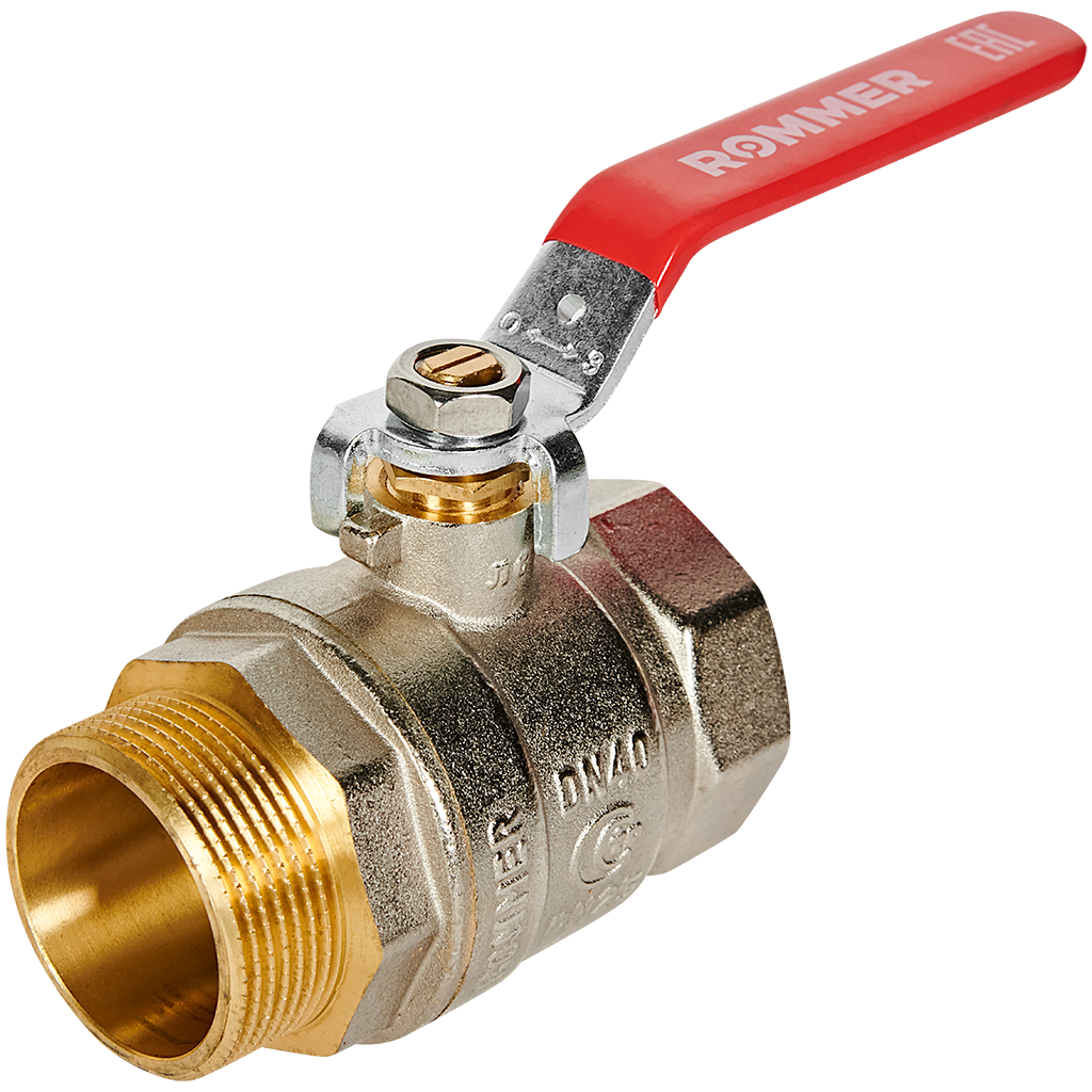 RBV-0002-2210340 ROMMER Кран шаровой, ВР/НР, ручка рычаг 1 1/2"