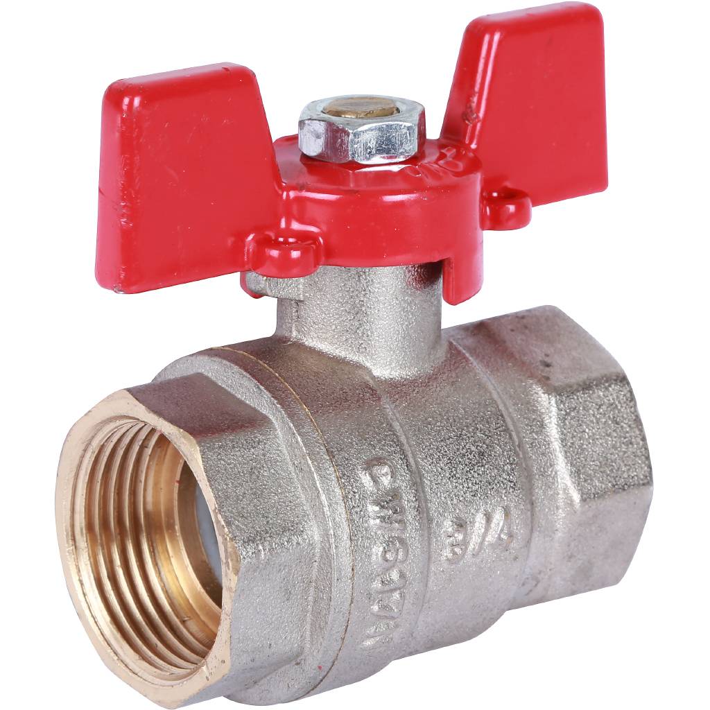 Rommer шаровой кран 3/4" ВН/ВН, ручка бабочка RBV-0003-0110220