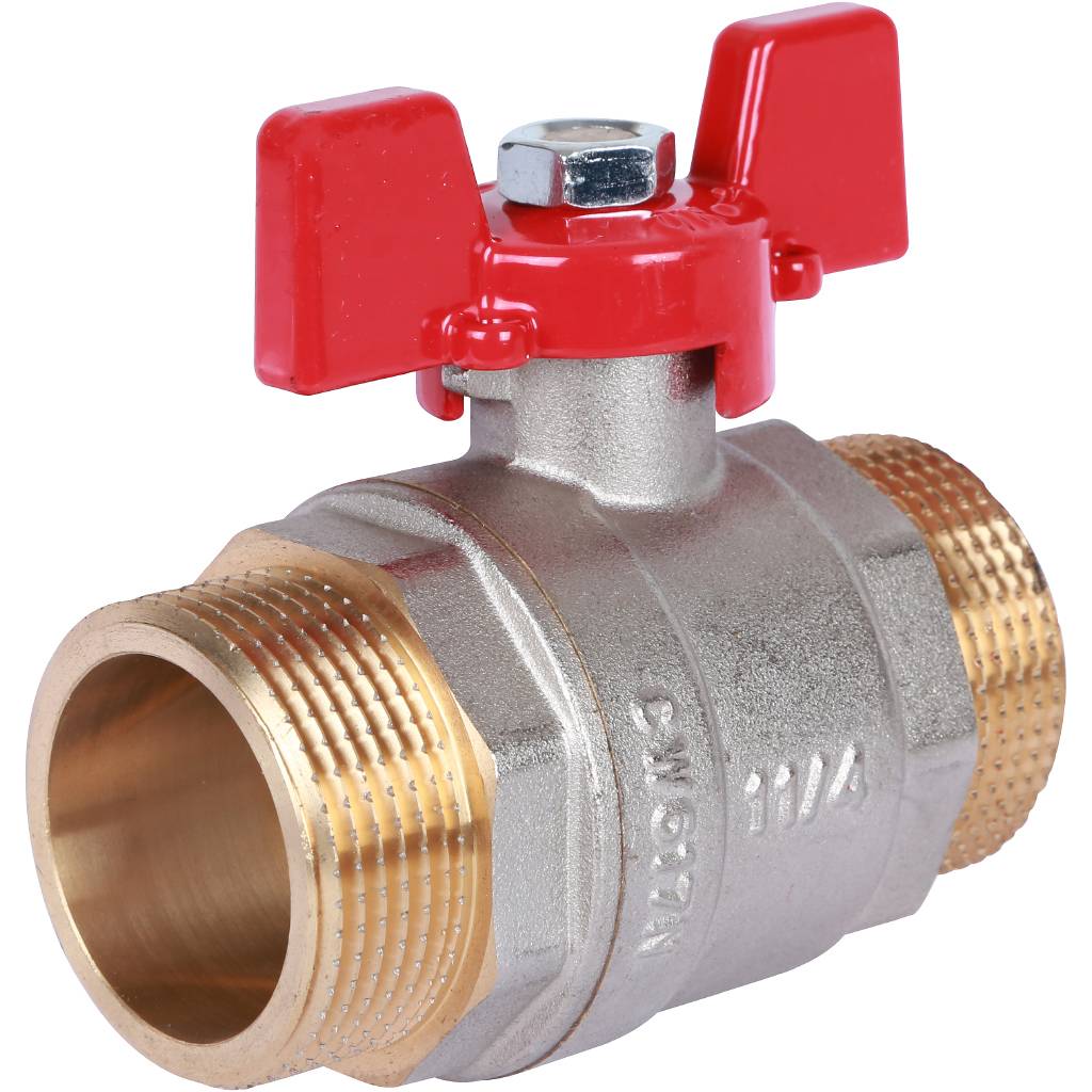 Rommer шаровой кран 1 1/4" НР/НР, ручка бабочка RBV-0007-0410232