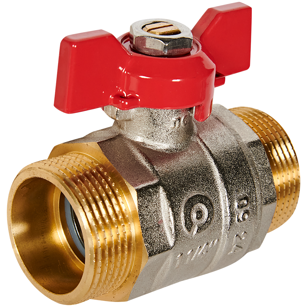 RBV-0007-2410232 ROMMER Кран шаровой, НР/НР, ручка бабочка 1 1/4"