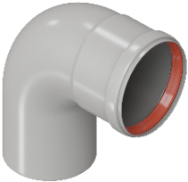 ROMMER RCA-0080-000090 Отвод D 80 угол 90гр. M/F (мама/папа)