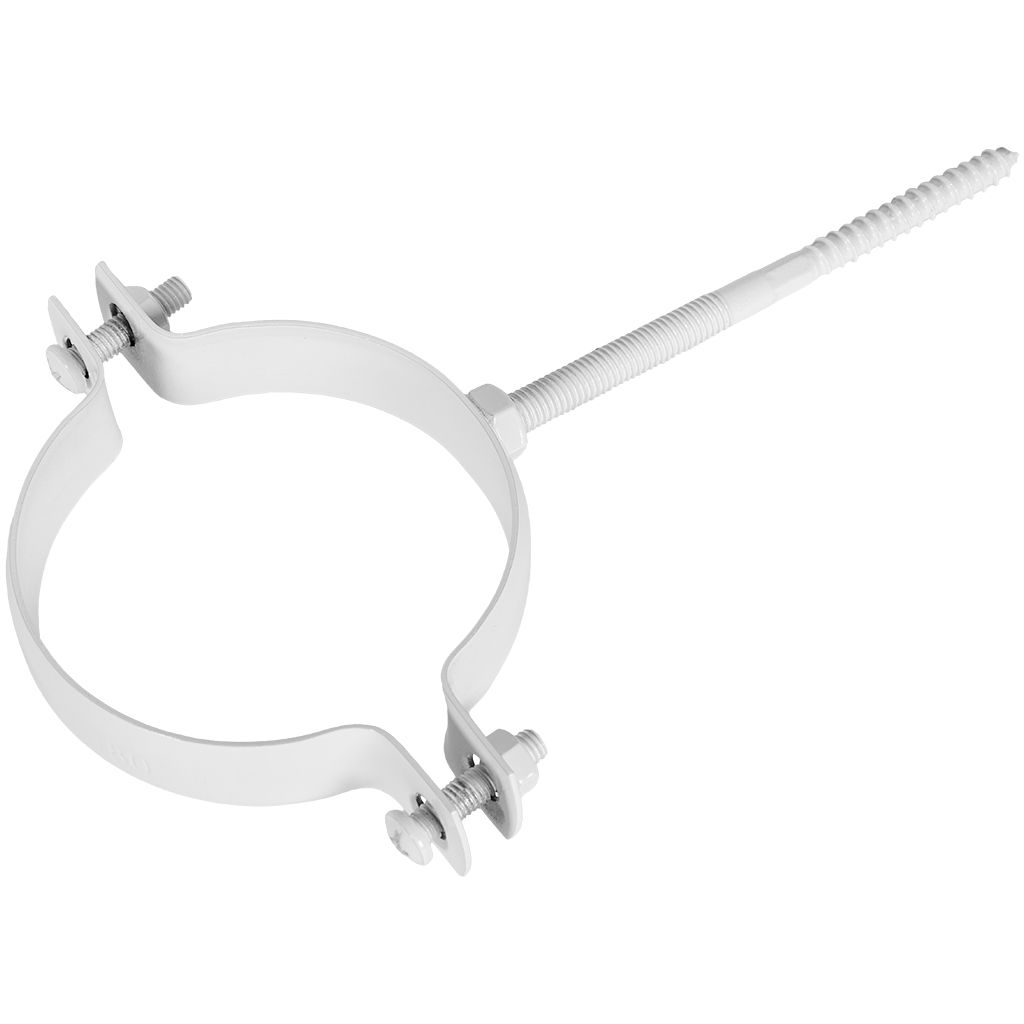 ROMMER RCA-0080-020111 Крепление к стене D80 белое металлическое ( хомут)
