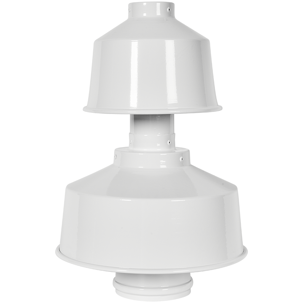 Оголовок с ветрозащитой традиционный ROMMER D60(м)/100(м) (алюминий) БЕЛЫЙ