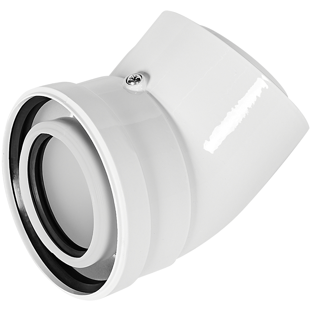 ROMMER RCA-8012-000045 Отвод промежуточный коаксиальный раструбн. конденсационный 45 гр. 80/125
