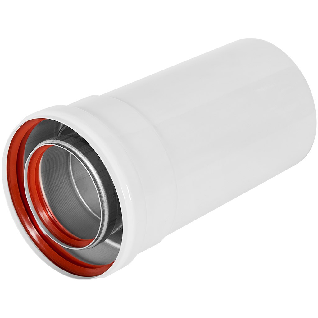 ROMMER RCA-8125-002000 Удлинитель дымохода коаксиальный раструбн. 80/125 L 250