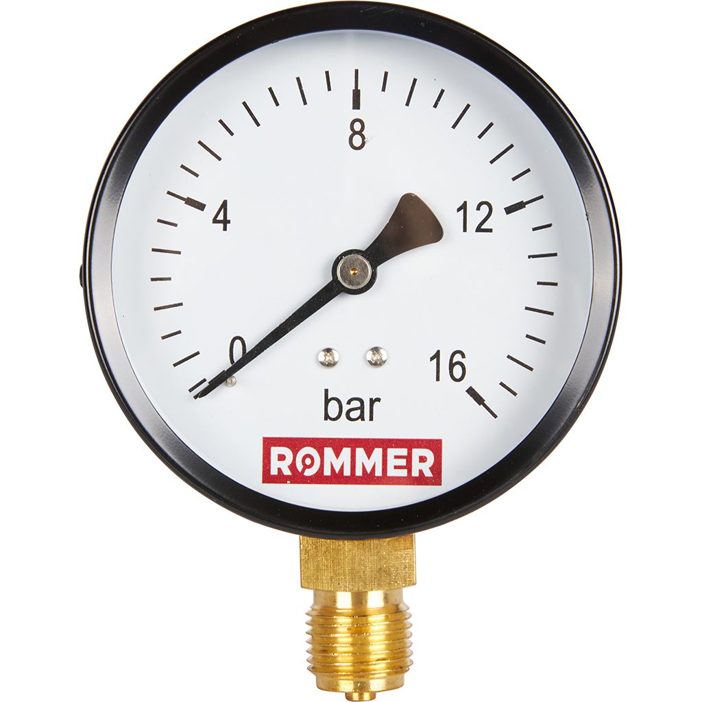 Манометр радиальный ROMMER 100 мм 1/2