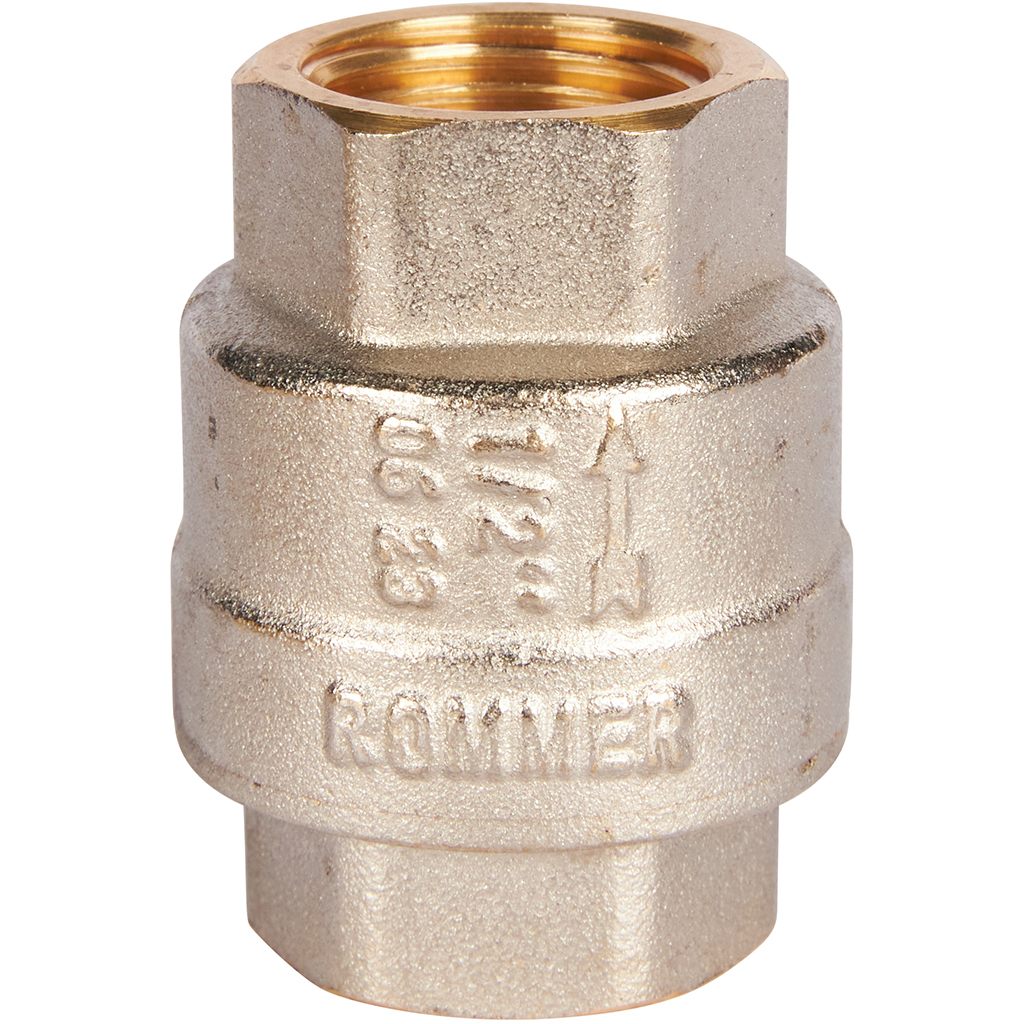 RVC-0001-000015 ROMMER 1/2  Клапан обратный пружинный муфтовый с металлическим седлом
