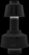 Оголовок вертикальный с ветрозащитой конденсац. коакс. D80(п)/125(п) ЧЕРНЫЙ узкий