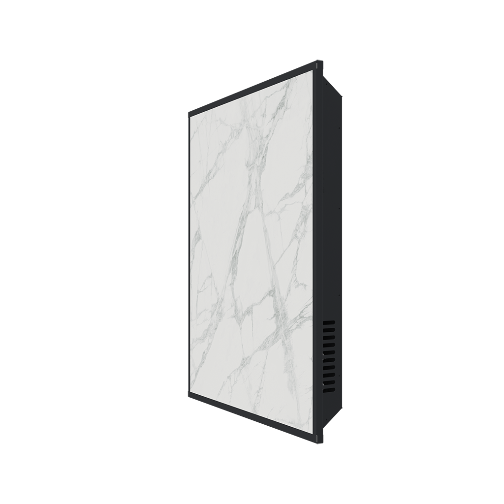 STOUT отопительная
панель SCT 60*60 WHITE STONE белый гранит / черный корпус