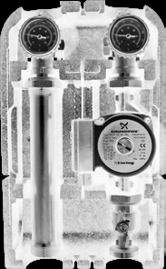 Насосная группа с прямым контуром 1" с насосом STOUT SPC 25/60-180