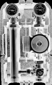 Насосная группа с 3-х ходовым приводным смесителем 1"с насосом STOUT SPC 25/60-180