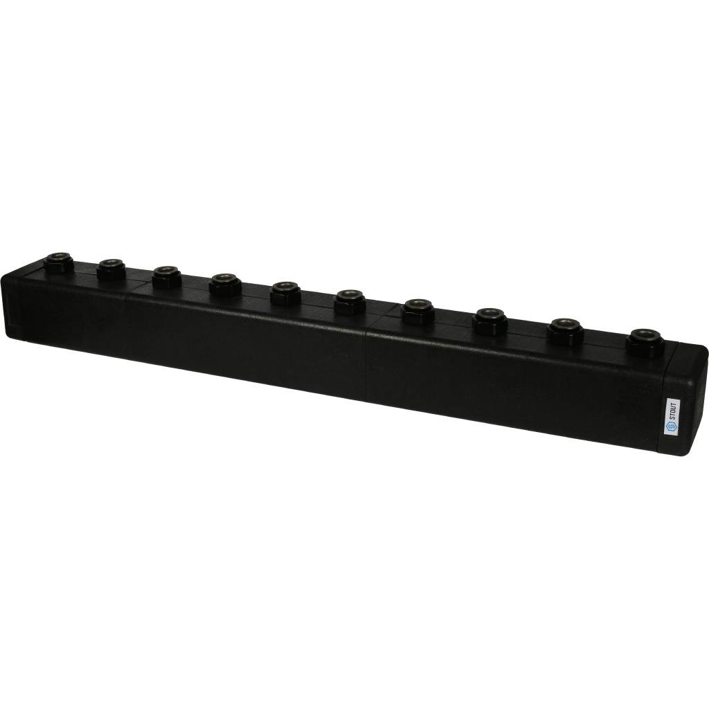 Стальной распределительный коллектор STOUT SDG-0016 5 отопительных контуров, в теплоизоляции DN 25