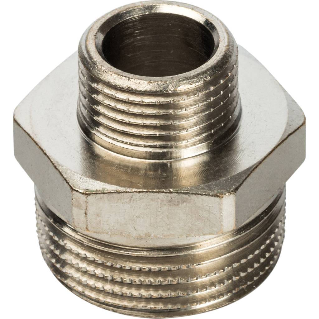 Ниппель НН STOUT переходной никелированный 3/4X3/8