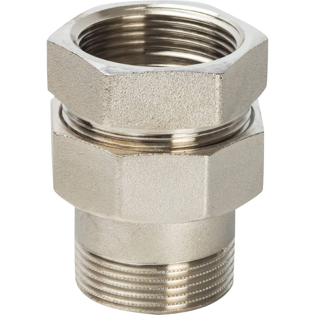 Разъемное соединение STOUT американка ВН никелированное, уплотнение под гайкой 1 1/2 o-ring кольцо