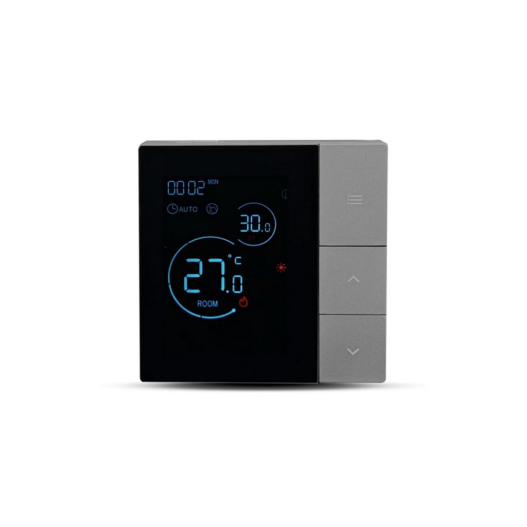 STOUT STE-3002 Терморегулятор универсальный 3А, ON/OFF, серый с кнопками